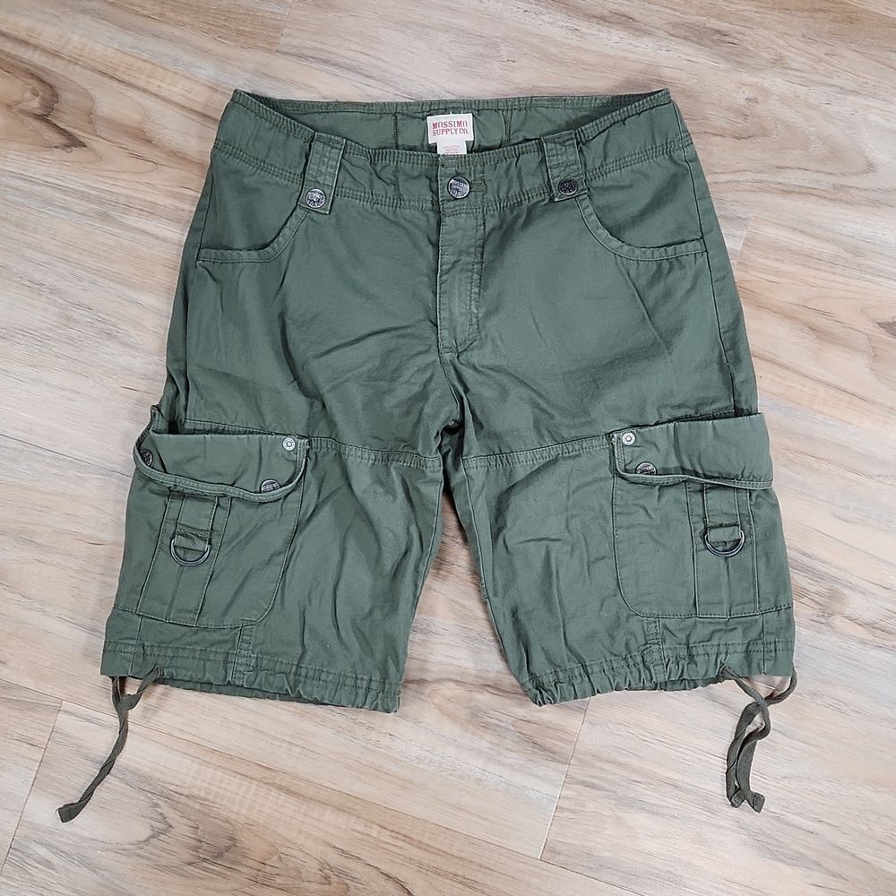 ☔️🔸️Mossimo Olive Green Bermuda Utility Cargo Shorts Youth XLarge